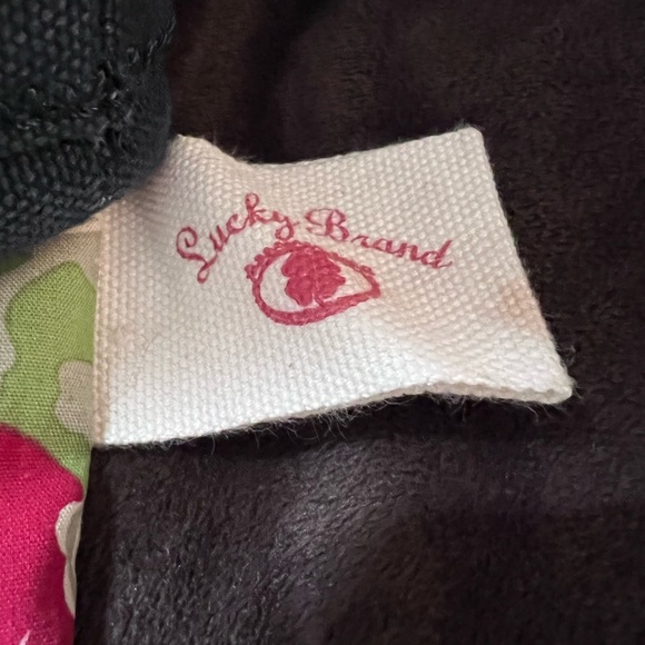 Lucky Brand straw/raffia shoulder bag with adjustable canvas straps - Picture 8 of 14